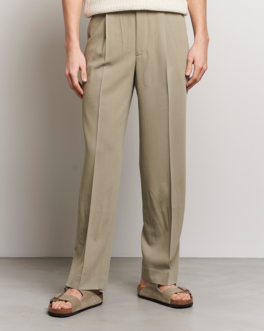 Mies | Housut | Auralee | Viyella Wool Slacks Light Khaki