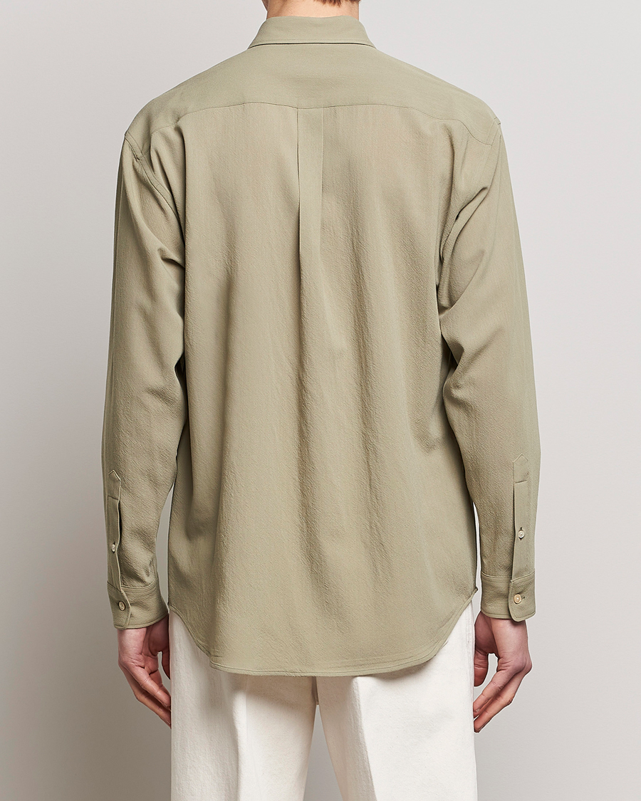 Mies | Kauluspaidat | Auralee | Viyella Wool Shirt Light Khaki