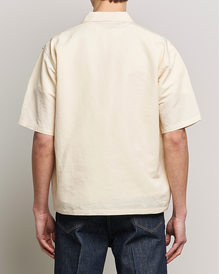 Mies | Kauluspaidat | Auralee | Finx Linen Half Sleeved Shirt Ecru