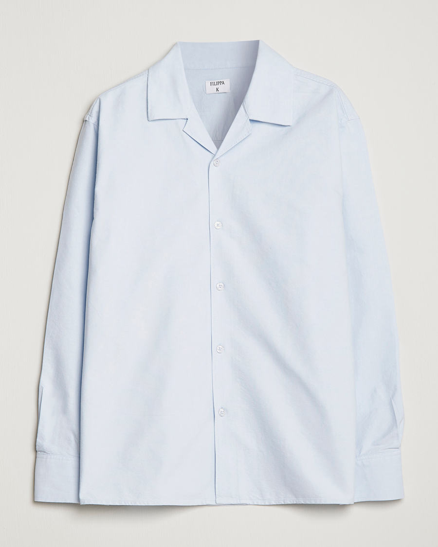 Mies | Kauluspaidat | Filippa K | Oxford Overshirt Ice Blue
