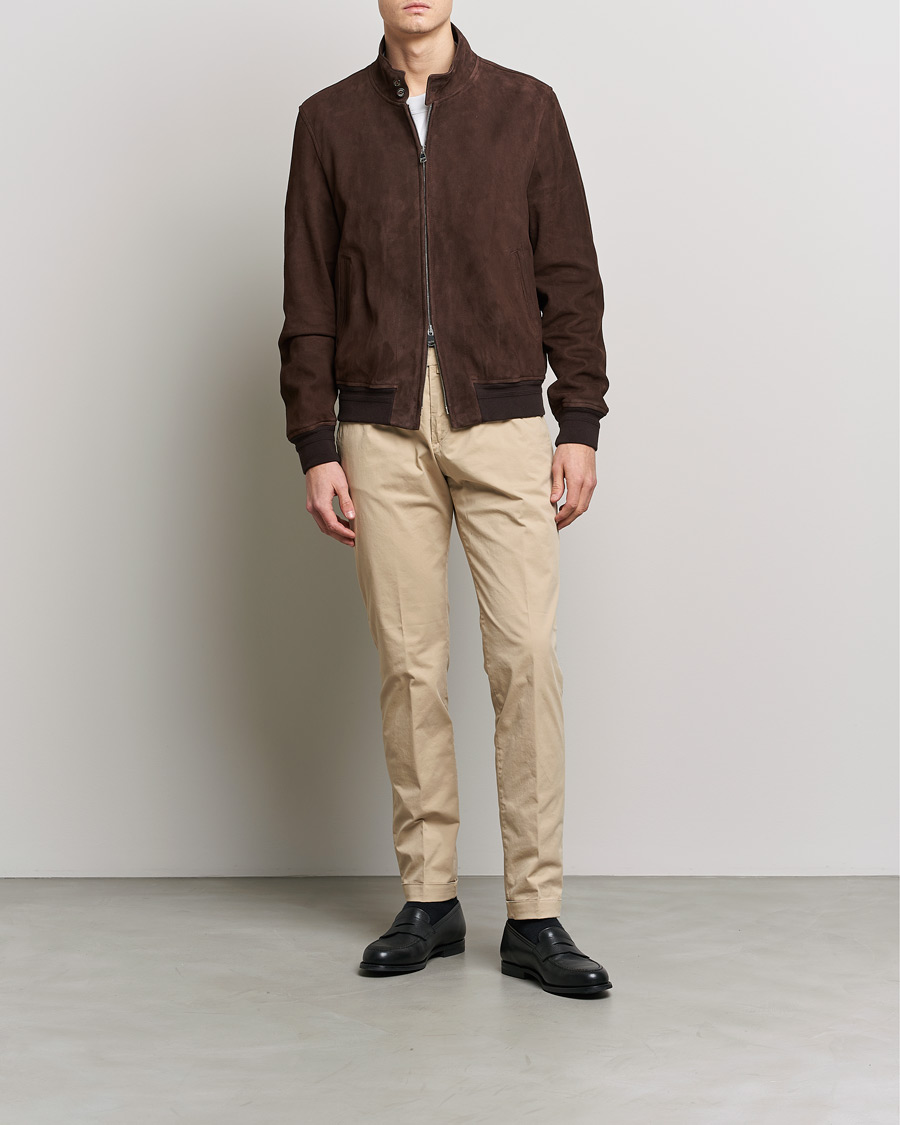Mies | Housut | Briglia 1949 | Slim Fit Cotton Chinos Beige
