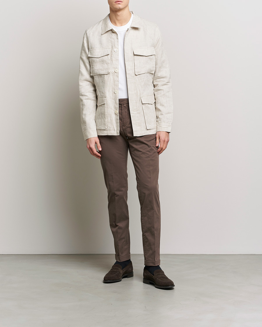Mies | Housut | Briglia 1949 | Slim Fit Cotton Chinos Brown