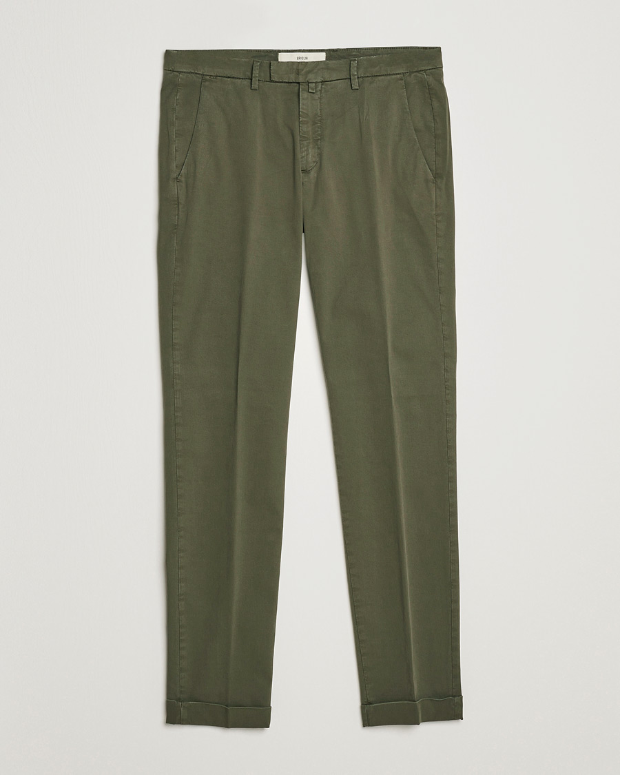 Mies | Housut | Briglia 1949 | Slim Fit Cotton Chinos Olive