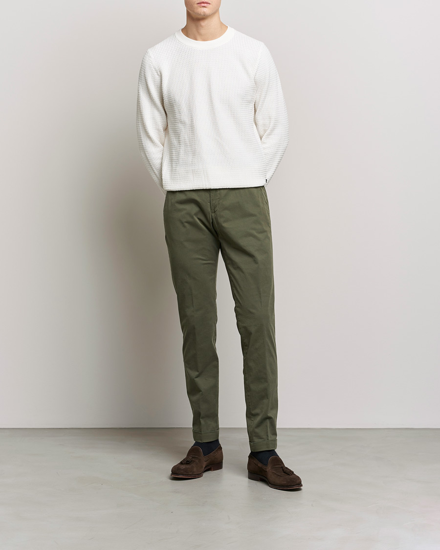 Mies | Housut | Briglia 1949 | Slim Fit Cotton Chinos Olive