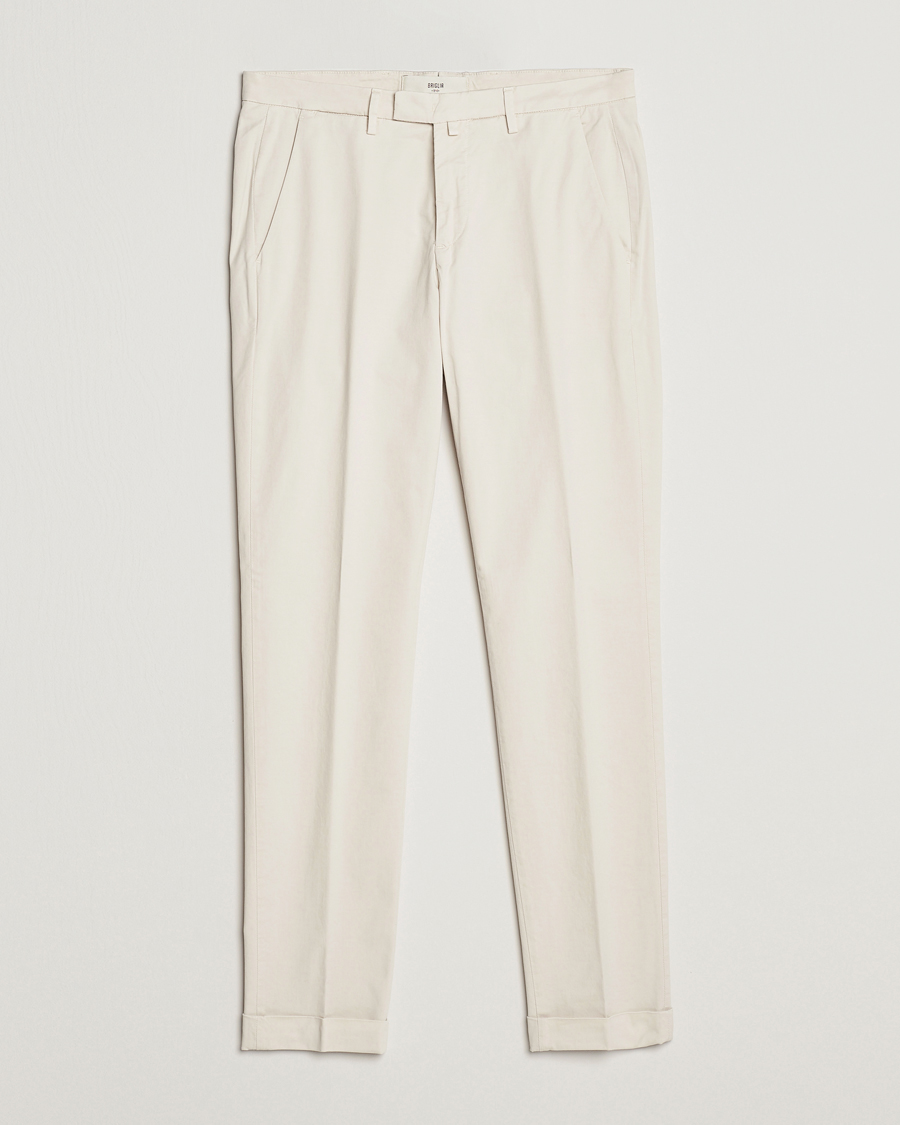 Mies | Housut | Briglia 1949 | Slim Fit Cotton Chinos Cream