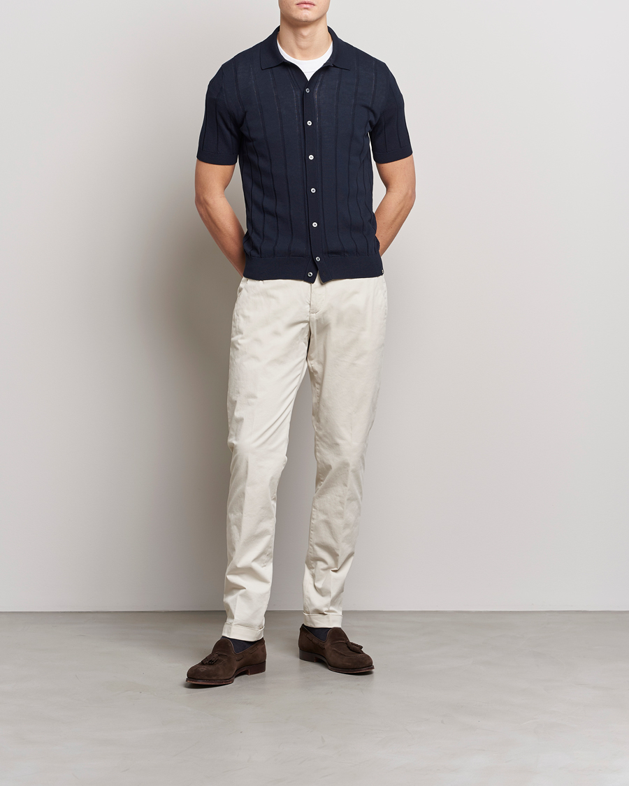 Mies | Housut | Briglia 1949 | Slim Fit Cotton Chinos Cream