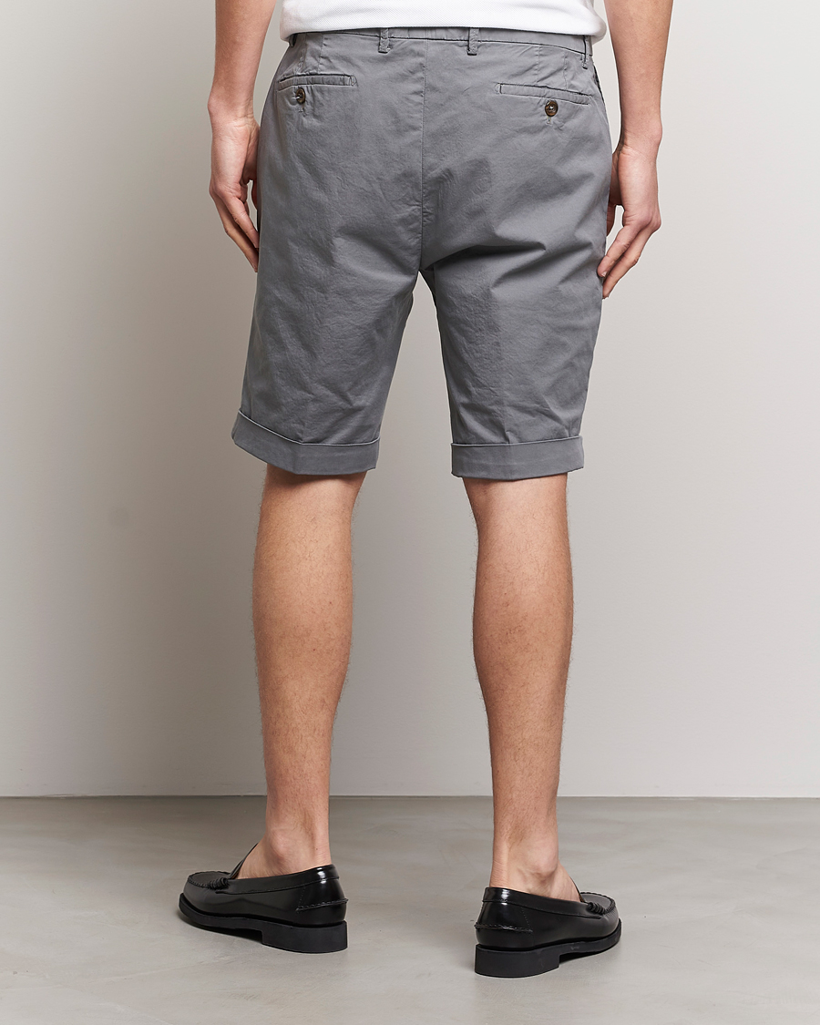 Mies | Shortsit | Briglia 1949 | Pleated Cotton Shorts Grey