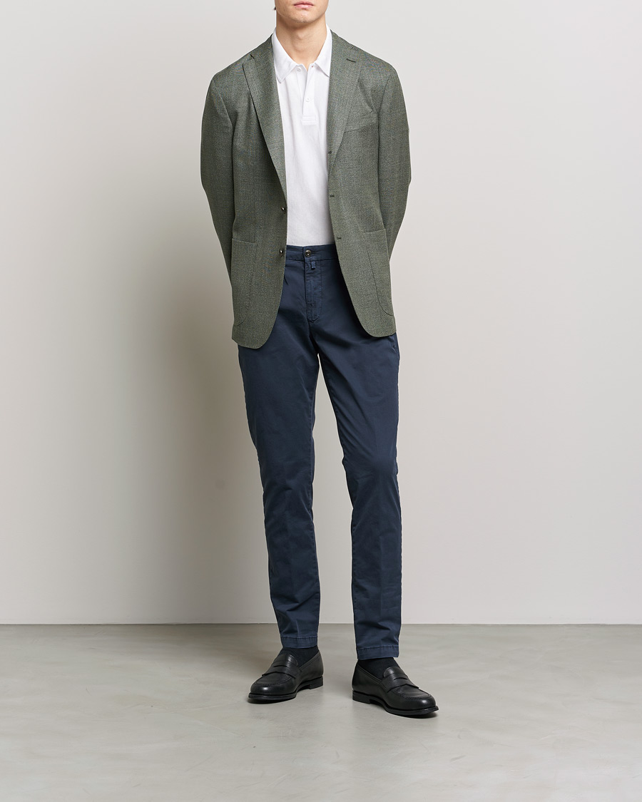 Mies | Housut | Briglia 1949 | Tapered Fit Cotton Twill Stretch Chinos Navy