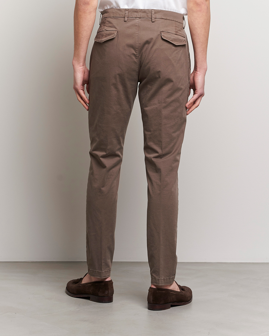 Mies | Housut | Briglia 1949 | Tapered Fit Cotton Twill Stretch Chinos Brown