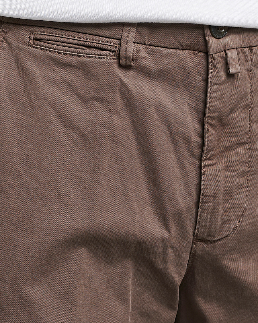 Mies | Housut | Briglia 1949 | Tapered Fit Cotton Twill Stretch Chinos Brown