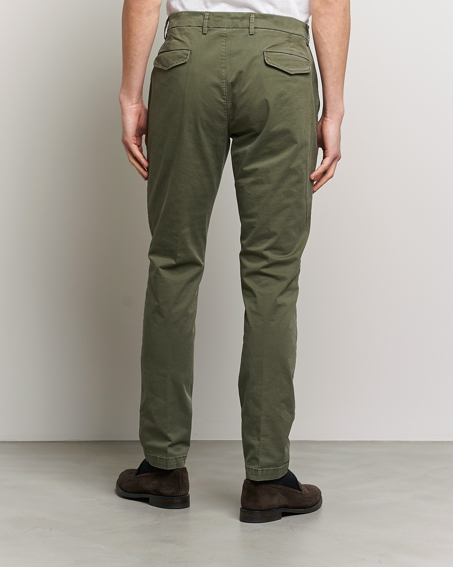 Mies | Housut | Briglia 1949 | Tapered Fit Cotton Twill Stretch Chinos Olive