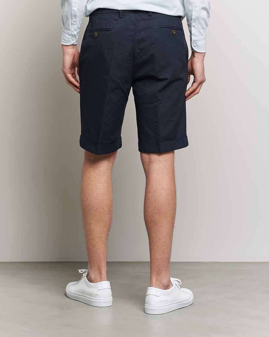 Mies | Shortsit | Briglia 1949 | Linen/Cotton Shorts Navy