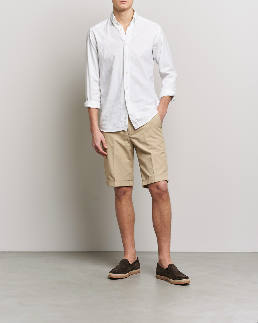 Mies | Shortsit | Briglia 1949 | Linen/Cotton Shorts Beige