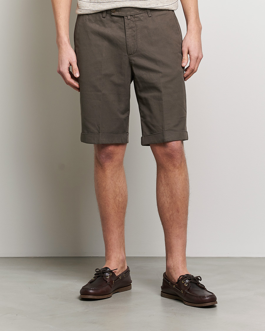 Mies | Pellavashortsit | Briglia 1949 | Linen/Cotton Shorts Brown