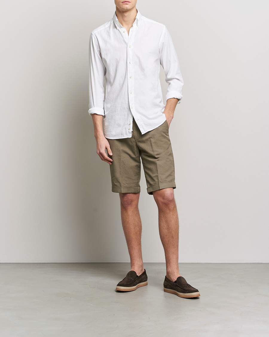 Mies | Shortsit | Briglia 1949 | Linen/Cotton Shorts Olive