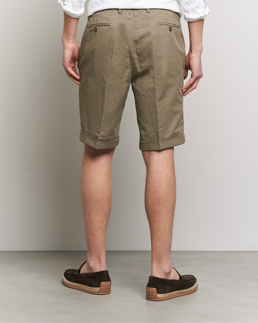 Mies | Shortsit | Briglia 1949 | Linen/Cotton Shorts Olive