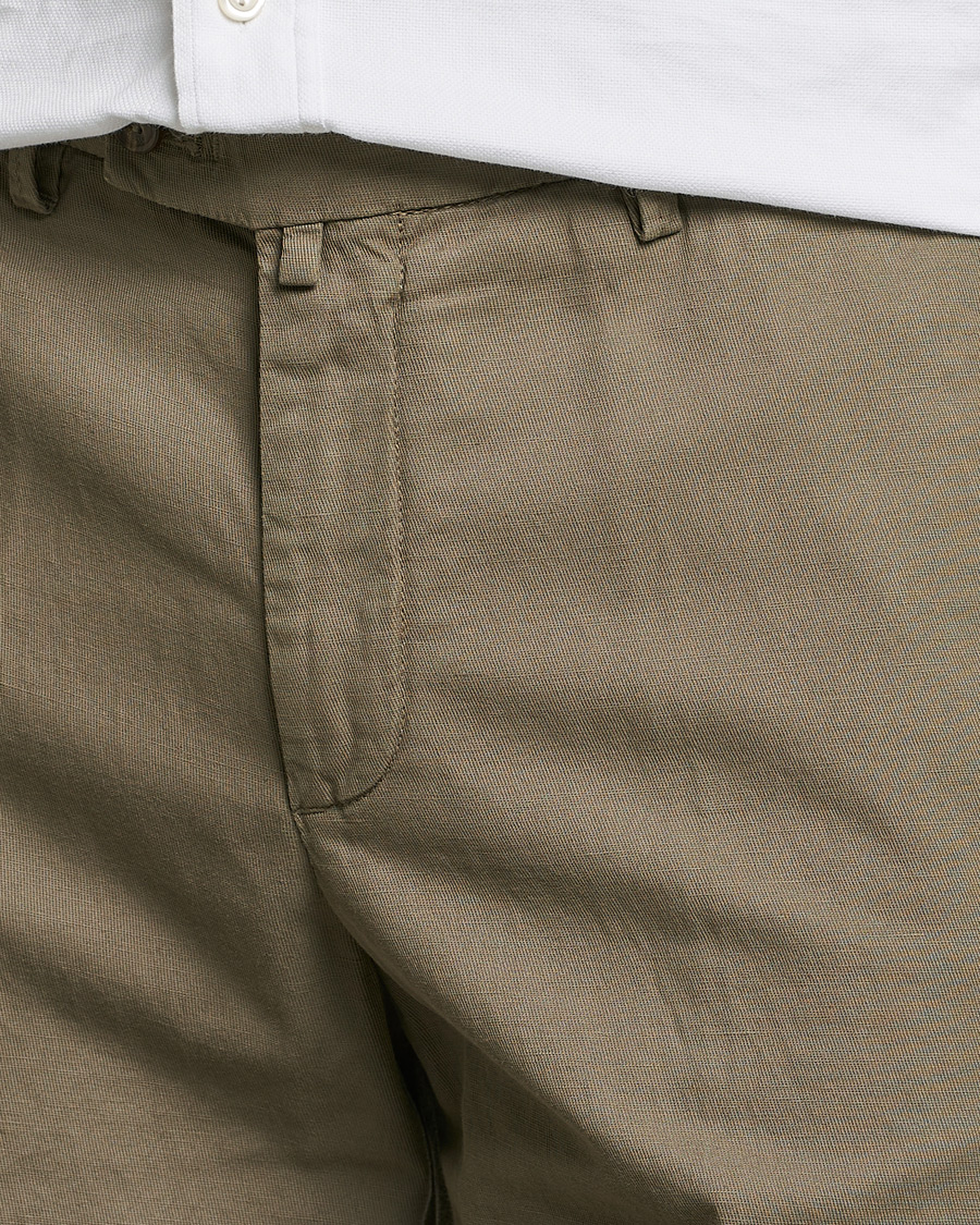 Mies | Shortsit | Briglia 1949 | Linen/Cotton Shorts Olive