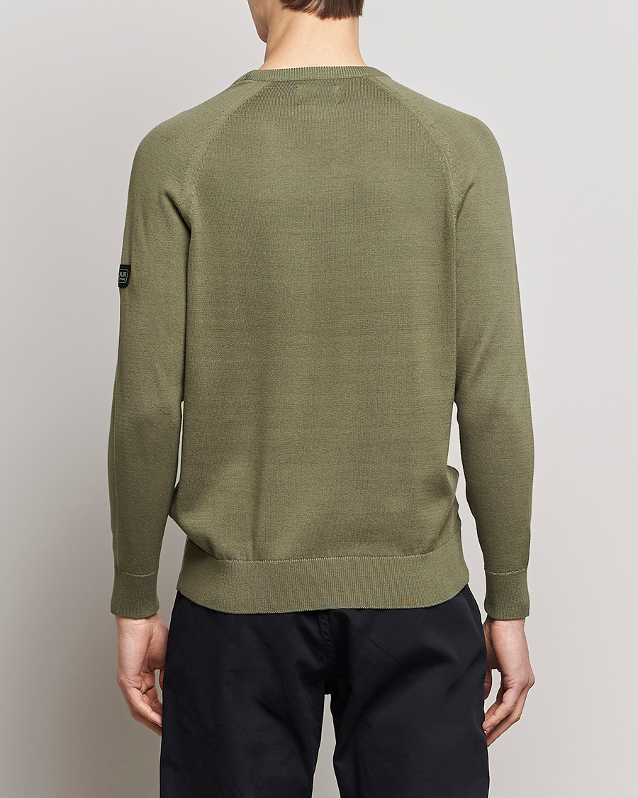 Mies | Puserot | Barbour International | Cotton Crew Neck Light Moss