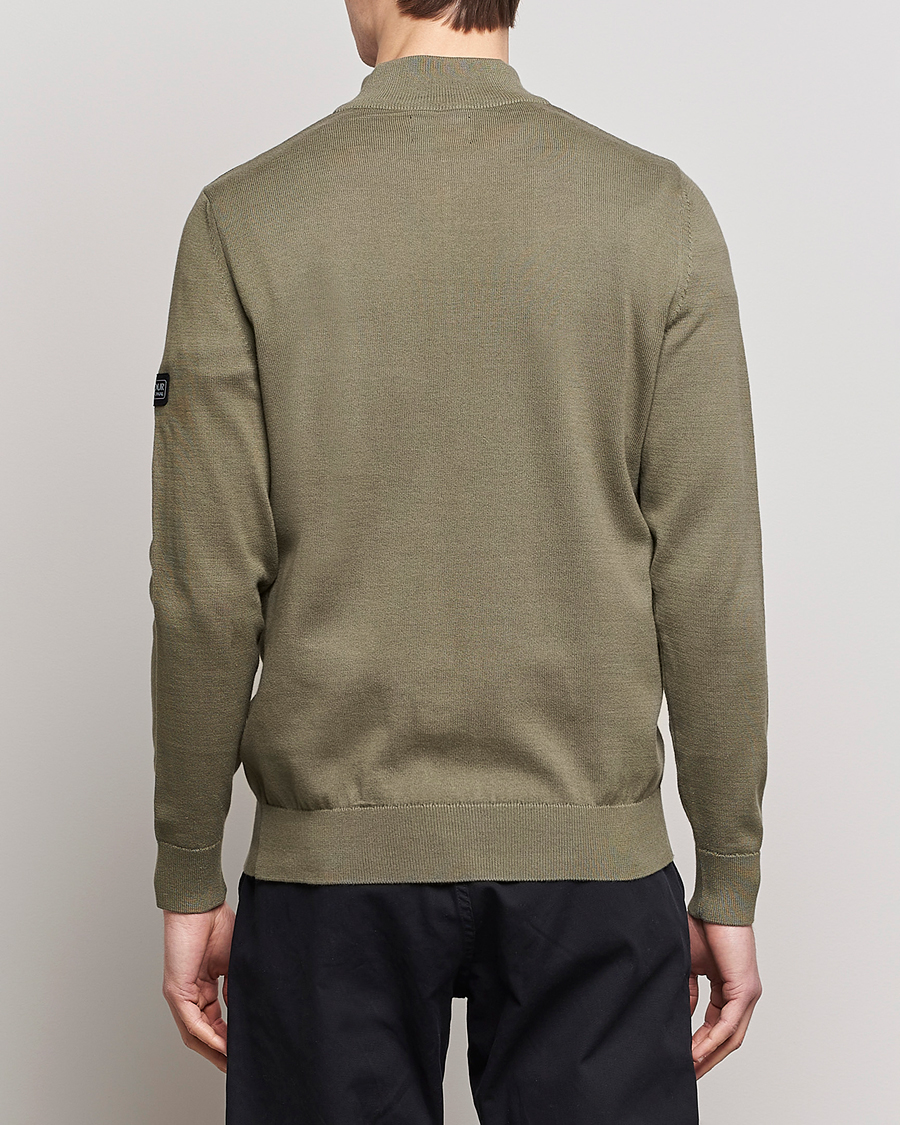 Mies | Puserot | Barbour International | Cotton Half Zip Light Moss