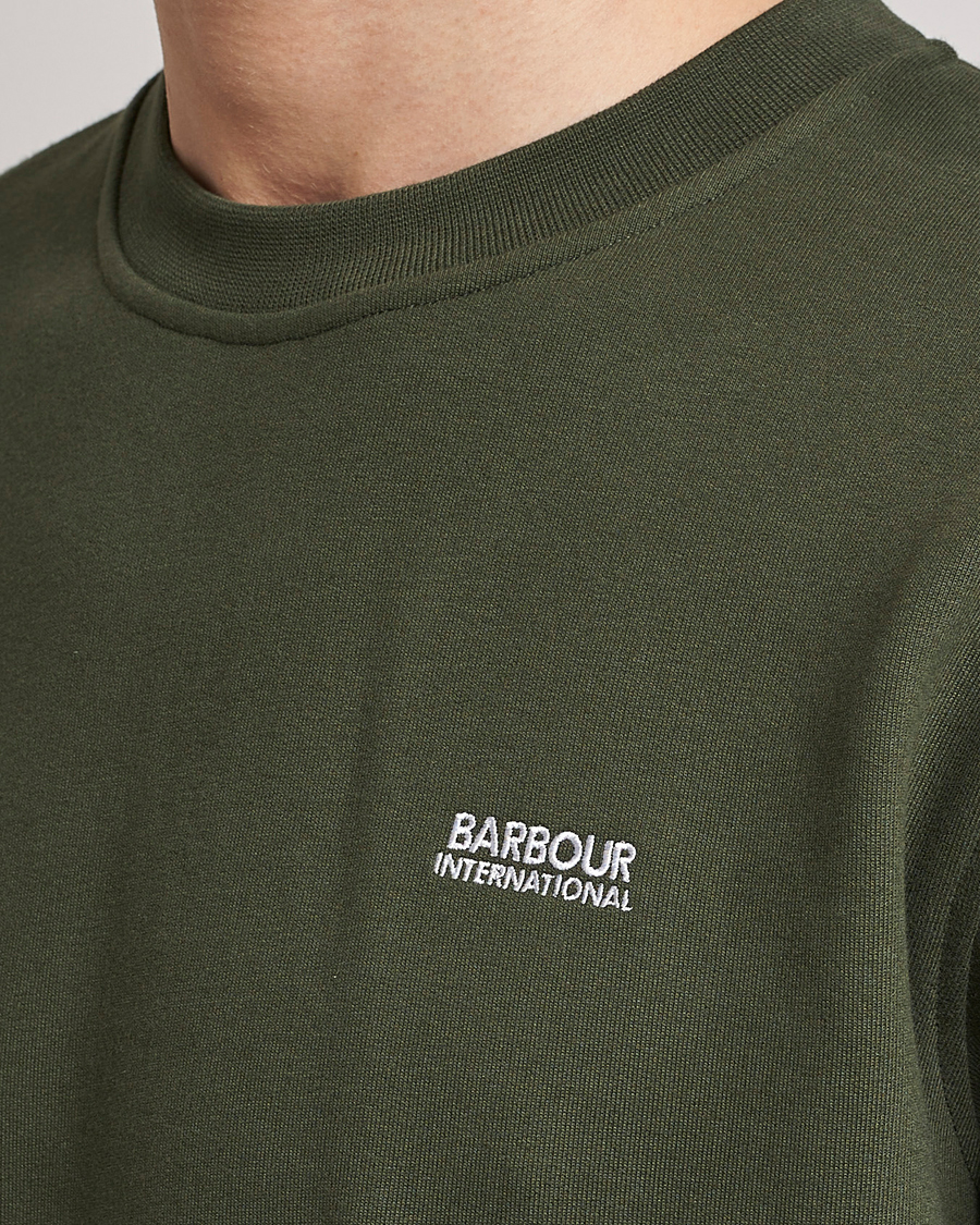 Mies | Puserot | Barbour International | Roadster Crew Neck Sweatshirt Forrest Green