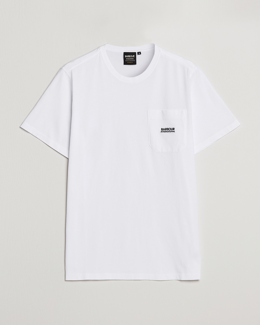 Mies | T-paidat | Barbour International | Radok Pocket Crew Neck T-Shirt White