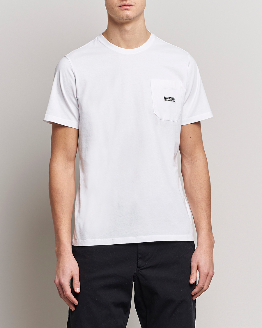 Mies |  | Barbour International | Radok Pocket Crew Neck T-Shirt White
