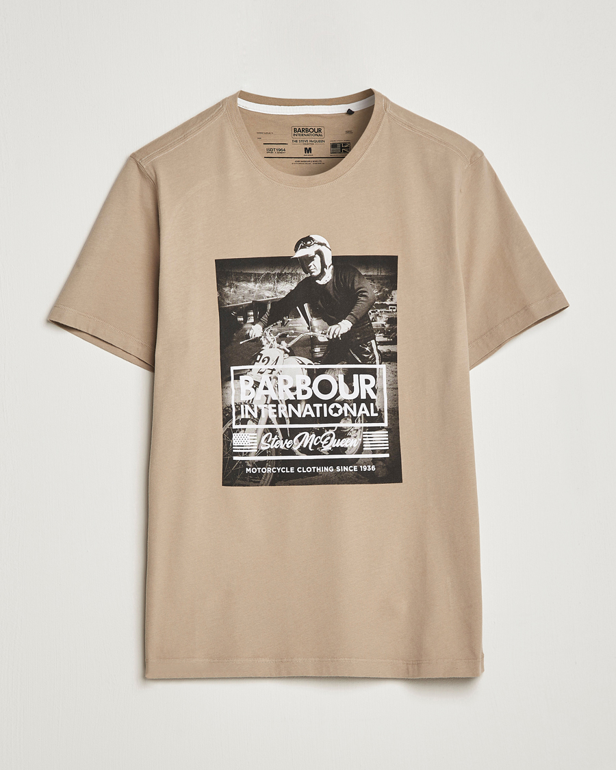 Mies | T-paidat | Barbour International | Morris Steve McQueen Crew Neck T-Shirt Khaki