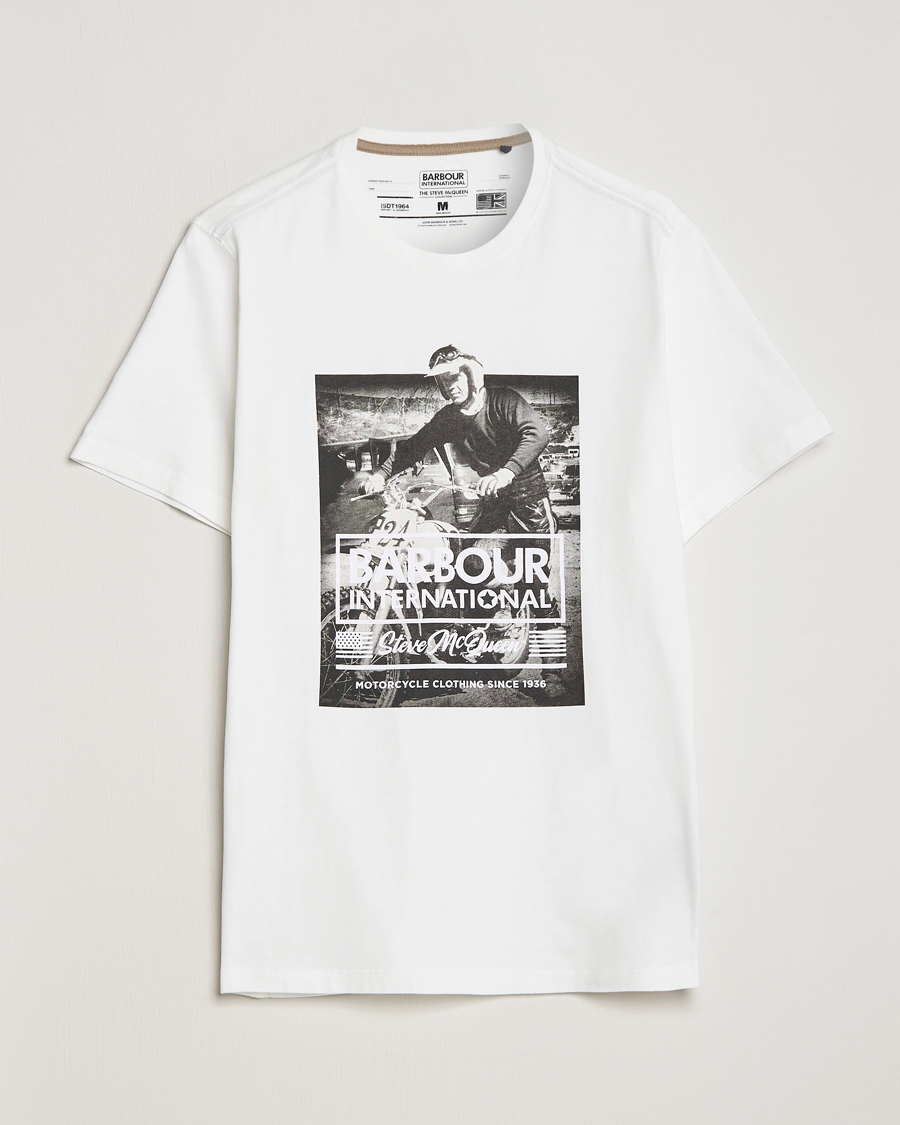 Mies | T-paidat | Barbour International | Morris Steve McQueen Crew Neck T-Shirt Whisper White