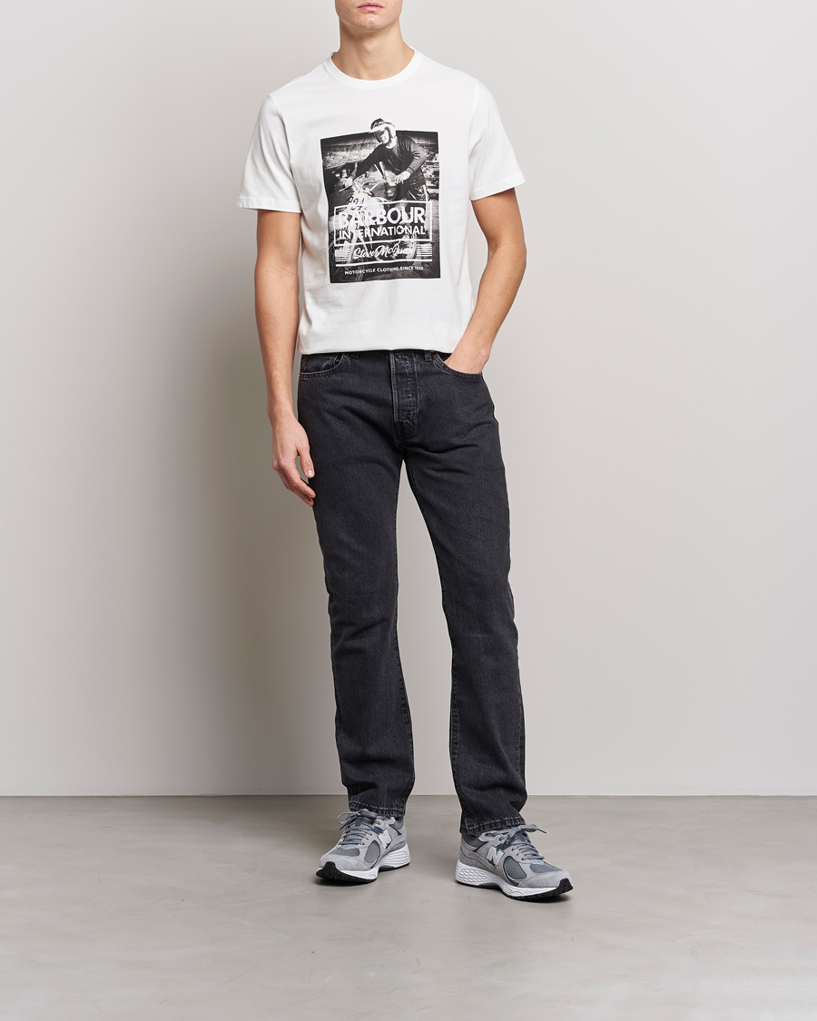 Mies | T-paidat | Barbour International | Morris Steve McQueen Crew Neck T-Shirt Whisper White