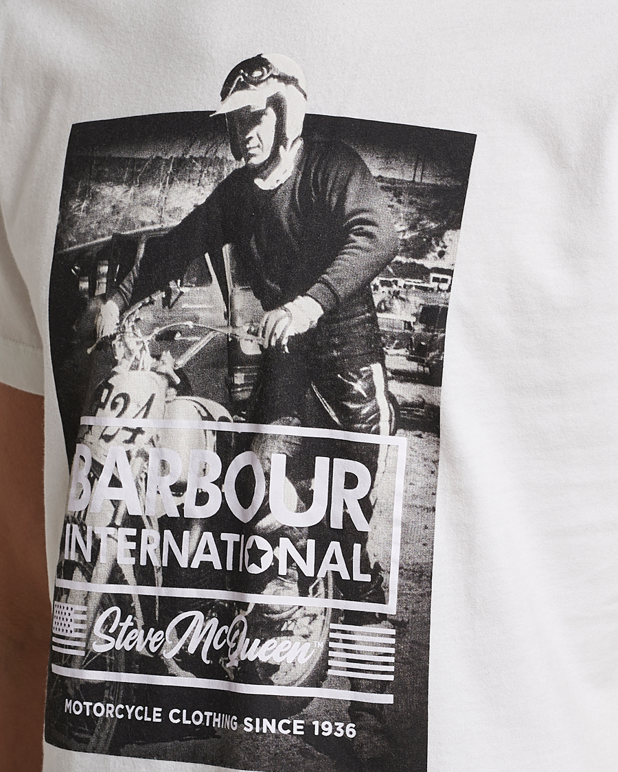 Mies | T-paidat | Barbour International | Morris Steve McQueen Crew Neck T-Shirt Whisper White