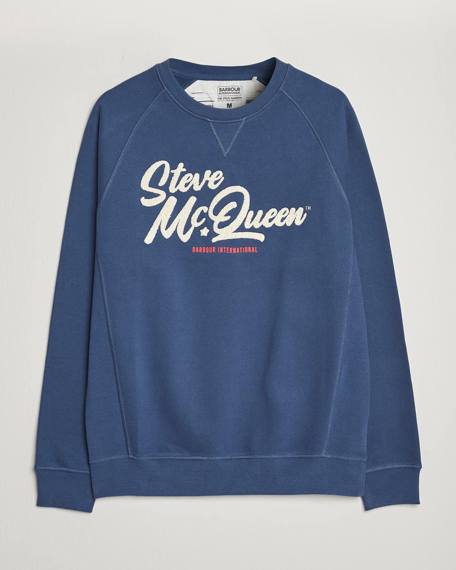 Mies | Puserot | Barbour International | Holtz Steve McQueen Crew Neck Sweatshirt Blue