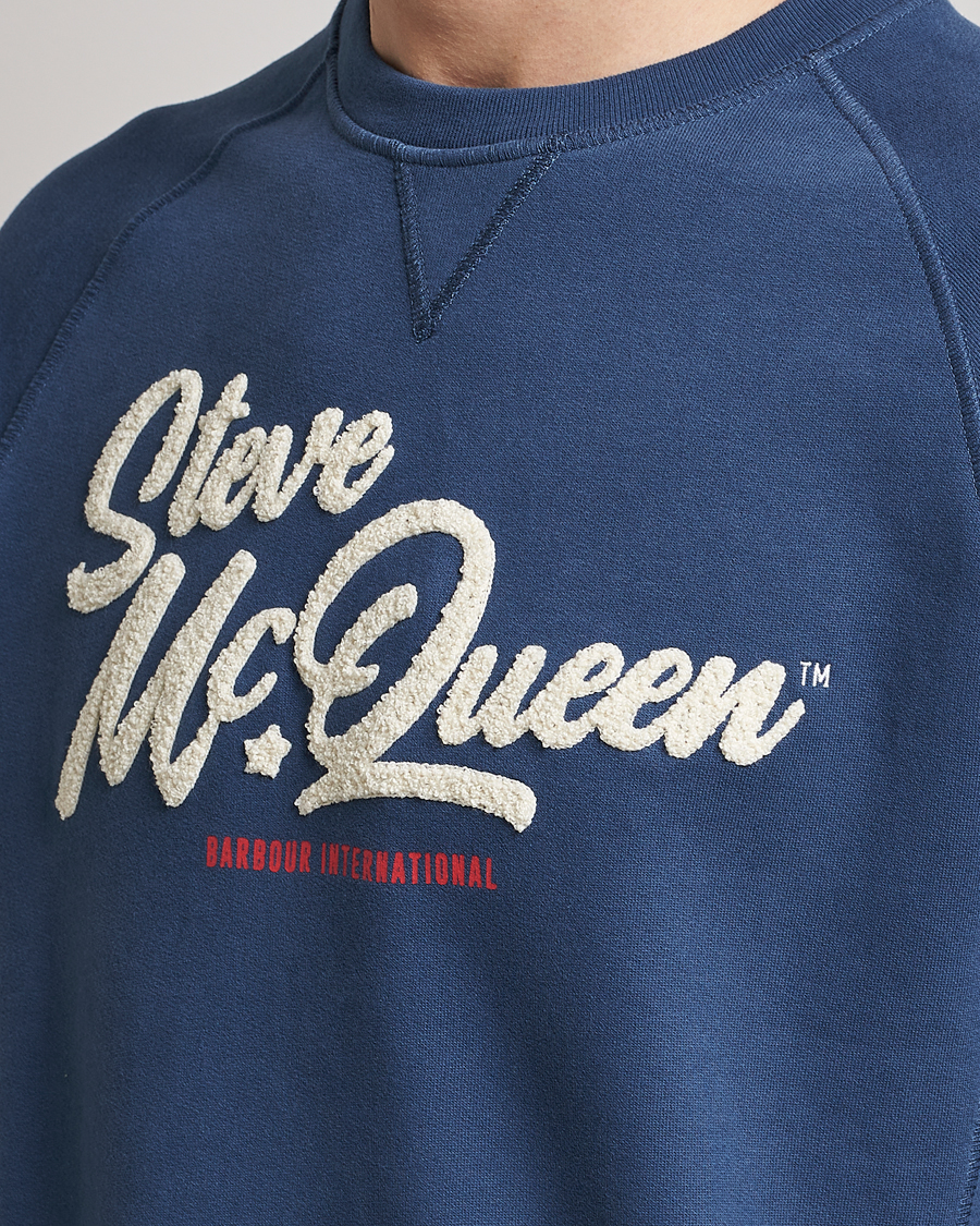Mies | Puserot | Barbour International | Holtz Steve McQueen Crew Neck Sweatshirt Blue