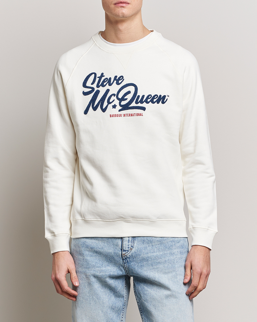 Mies |  | Barbour International | Holtz Steve McQueen Crew Neck Sweatshirt White