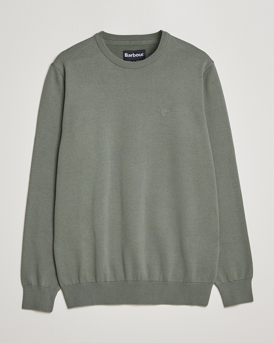 Mies | Puserot | Barbour Lifestyle | Pima Cotton Crew Neck Agave Green
