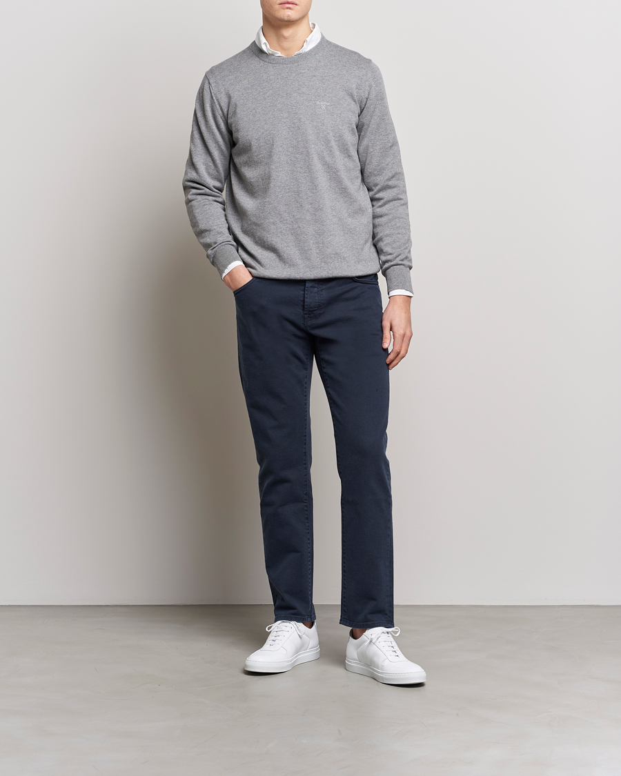 Mies | Puserot | Barbour Lifestyle | Pima Cotton Crew Neck Grey Marl