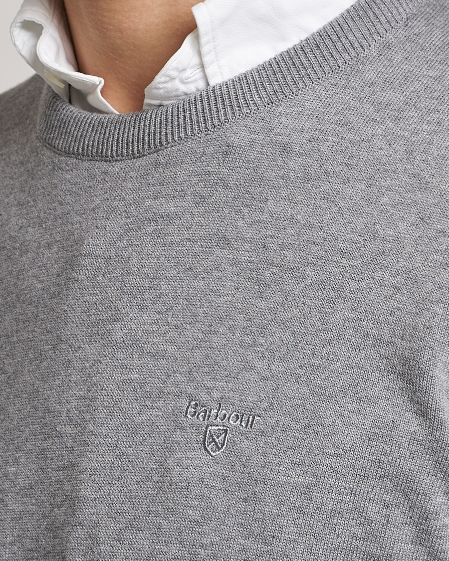 Mies | Puserot | Barbour Lifestyle | Pima Cotton Crew Neck Grey Marl