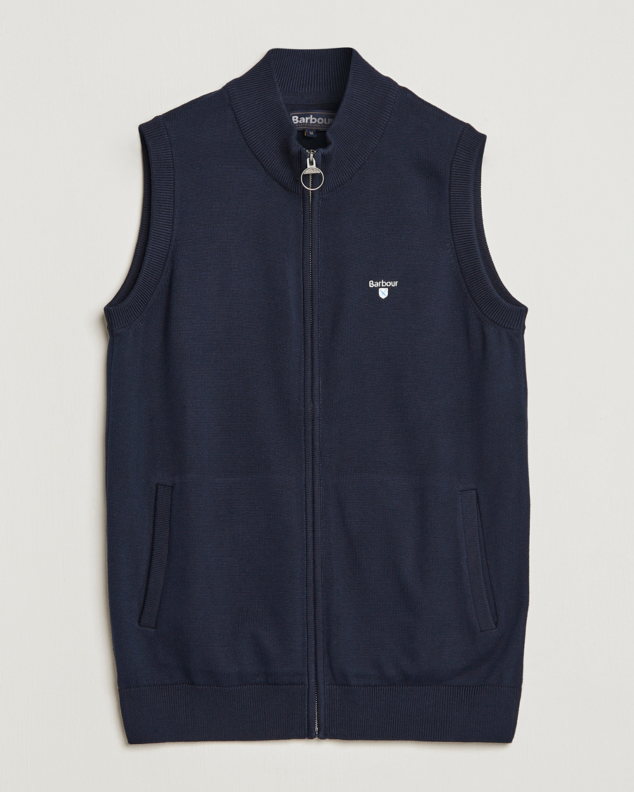 Mies | Puserot | Barbour Lifestyle | Dordon Knitted Full Zip Gilet Navy