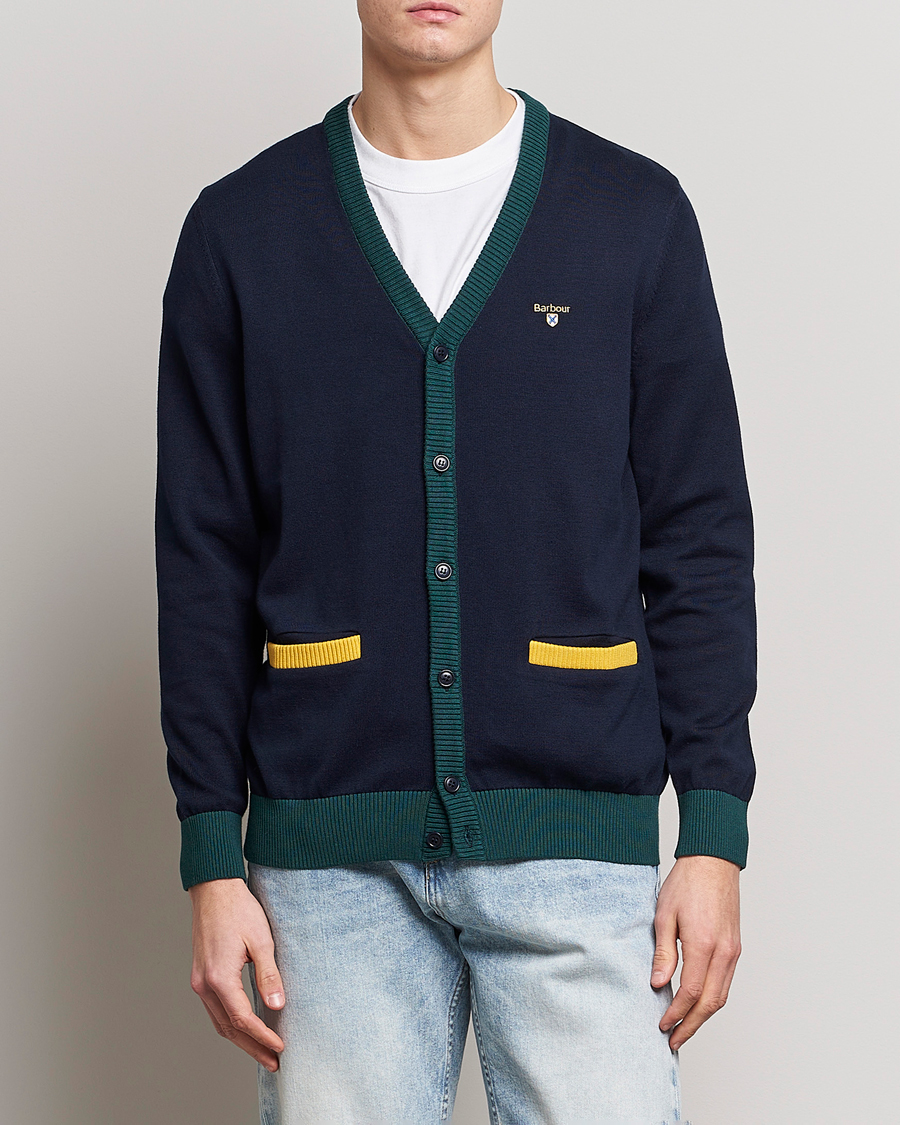 Mies | Neuletakit | Barbour Lifestyle | Sheldonian Knitted Cardigan Navy
