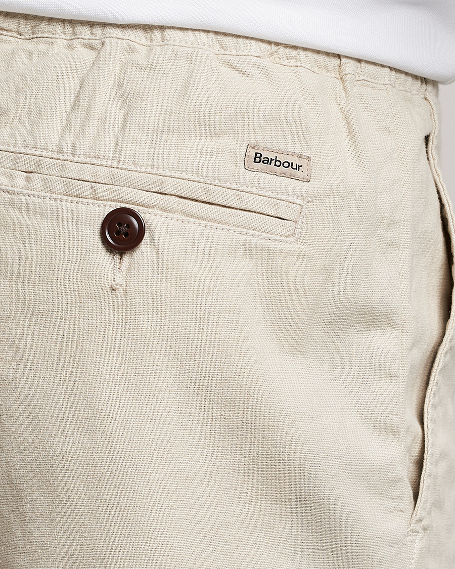 Mies | Shortsit | Barbour Lifestyle | Linen/Cotton Drawstring Shorts Light Stone