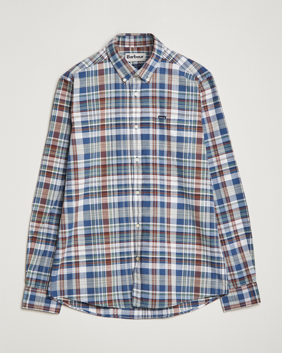 Mies | Kauluspaidat | Barbour Lifestyle | Tailored Fit Seacove Checked Shirt Blue