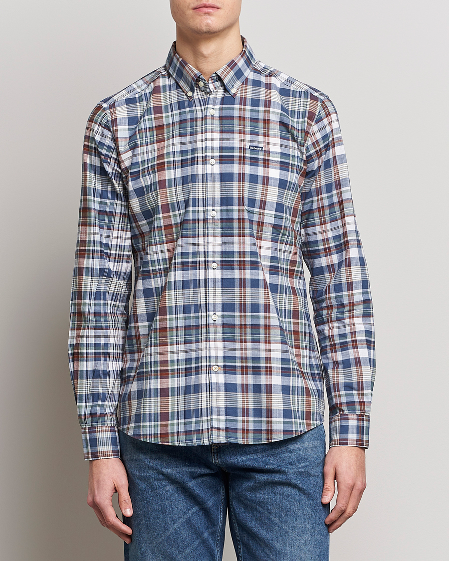 Mies |  | Barbour Lifestyle | Tailored Fit Seacove Checked Shirt Blue 