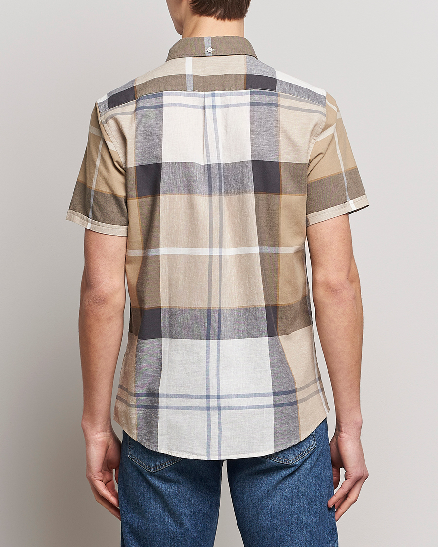 Mies | Kauluspaidat | Barbour Lifestyle | Tailored Fit Douglas Cotton/Linen Shirt Beige