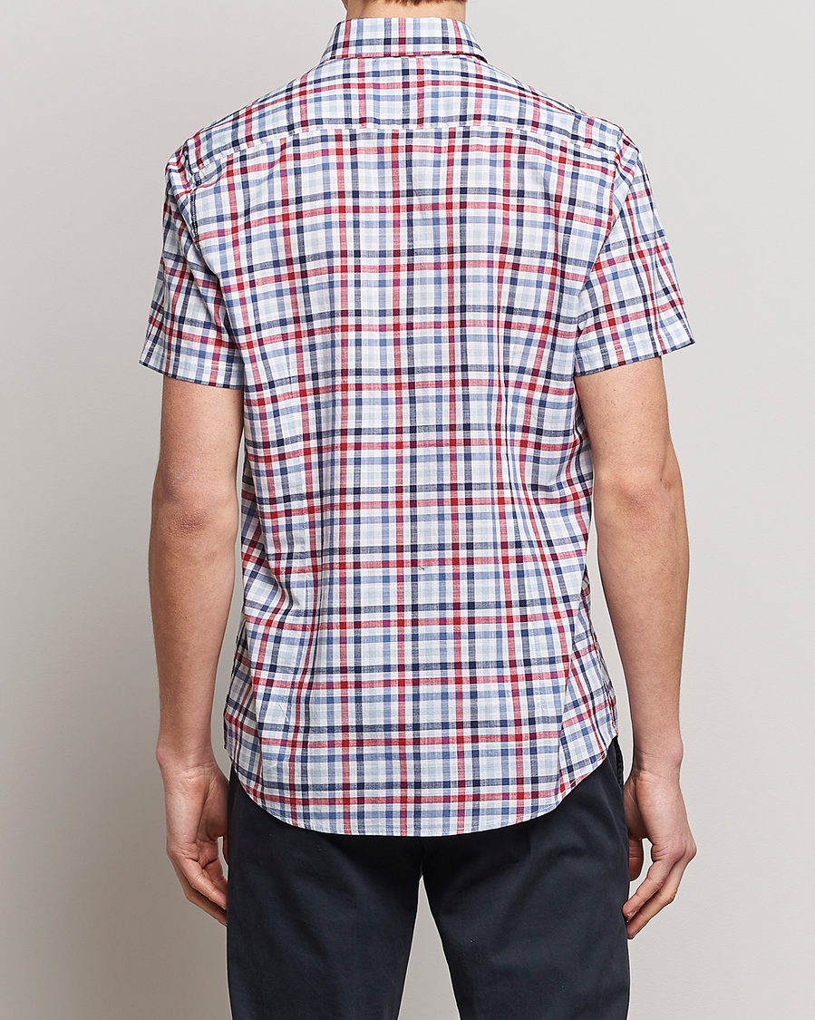 Mies | Kauluspaidat | Barbour Lifestyle | Tailored Fit Kinson Short Sleeve Checked Shirt Red
