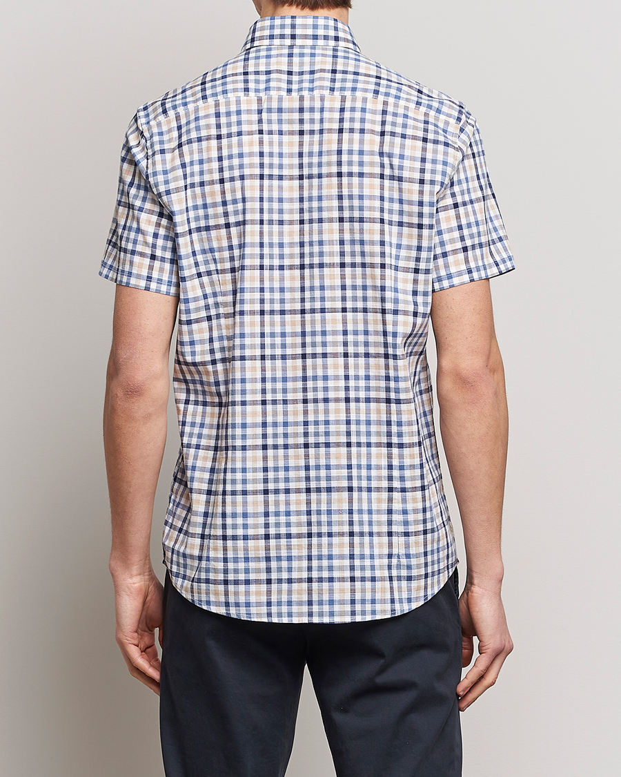 Mies | Kauluspaidat | Barbour Lifestyle | Tailored Fit Kinson Short Sleeve Checked Shirt Stone