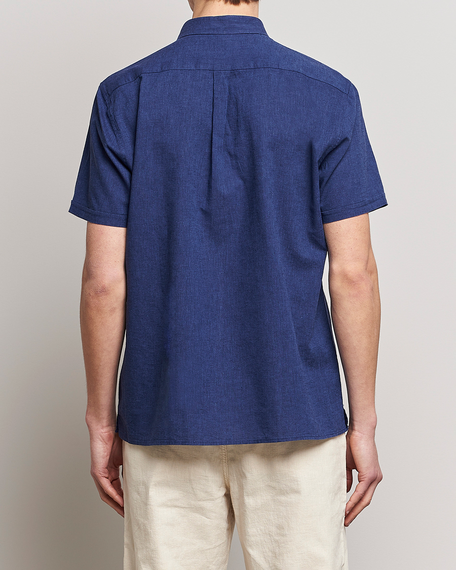 Mies | Kauluspaidat | Barbour Lifestyle | Tailored Fit Nelson Cotton/Linen Shirt Indigo