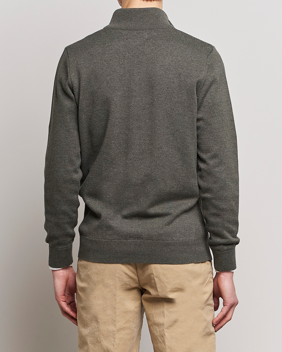 Mies | Puserot | Barbour Lifestyle | Cotton Half Zip Olive Marl