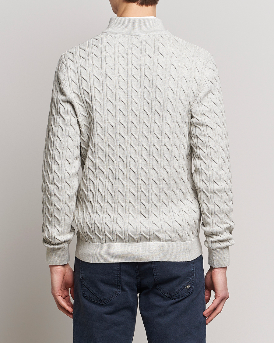 Mies | Puserot | Barbour Lifestyle | Cable Knit Half Zip Ecru Marl
