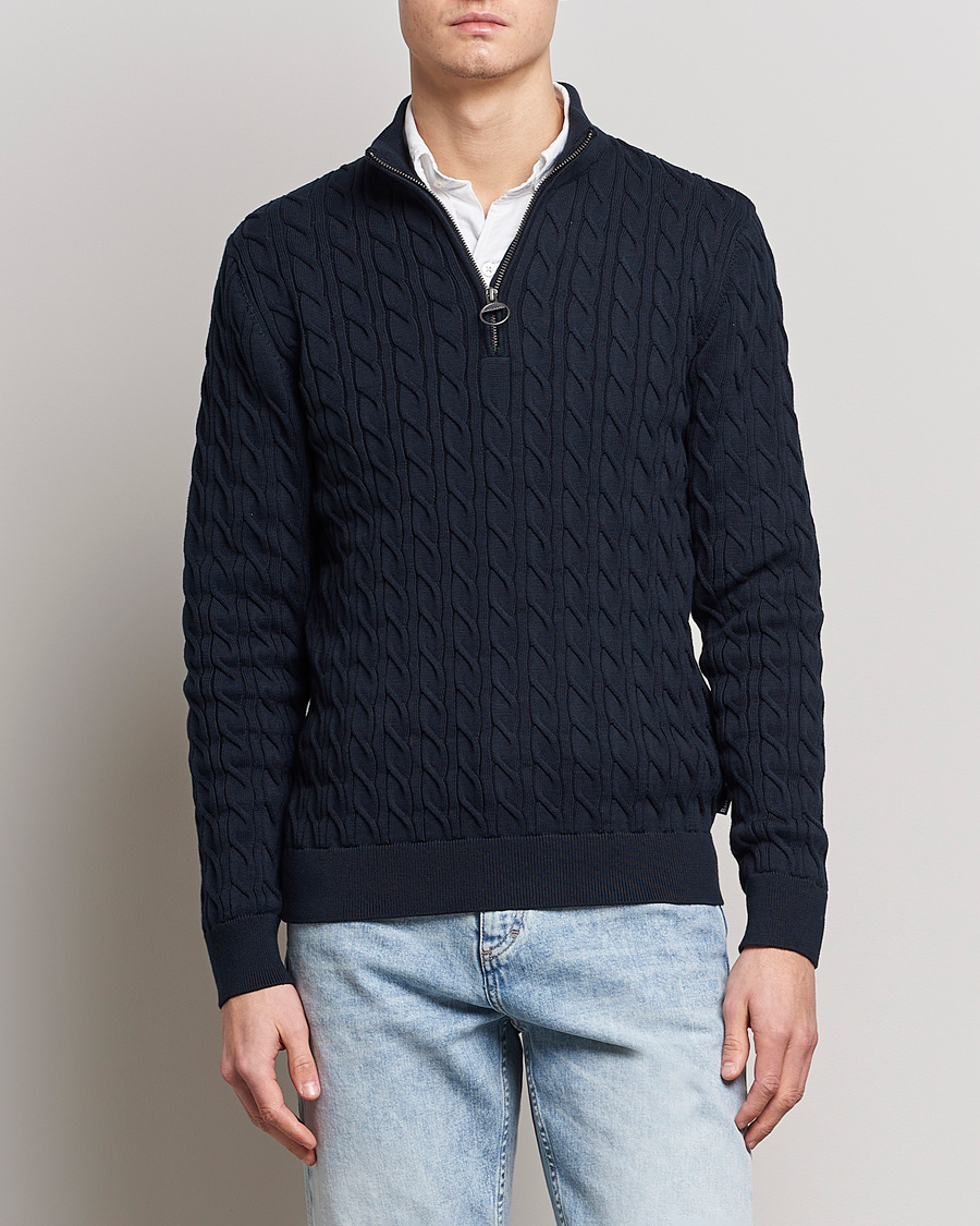 Mies |  | Barbour Lifestyle | Cable Knit Half Zip Navy