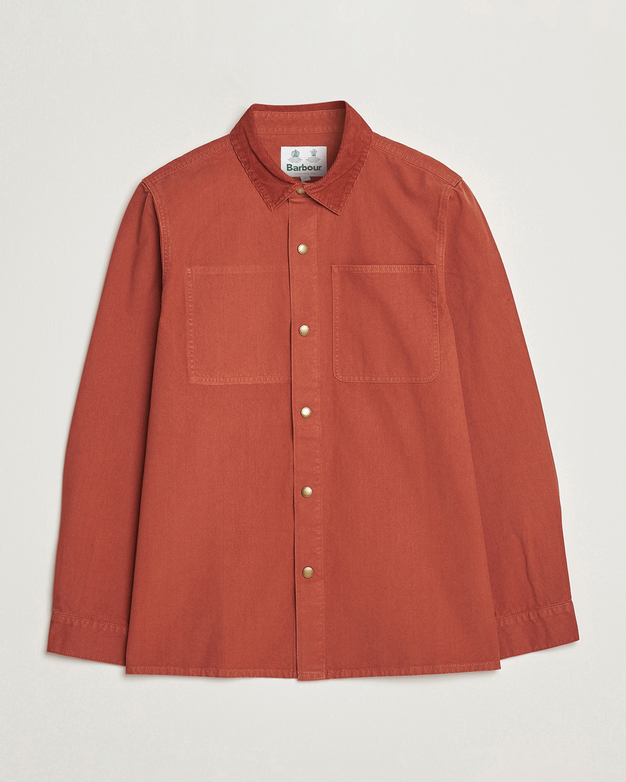 Mies | Takit | Barbour White Label | Lorenzo Cotton Overshirt Rust