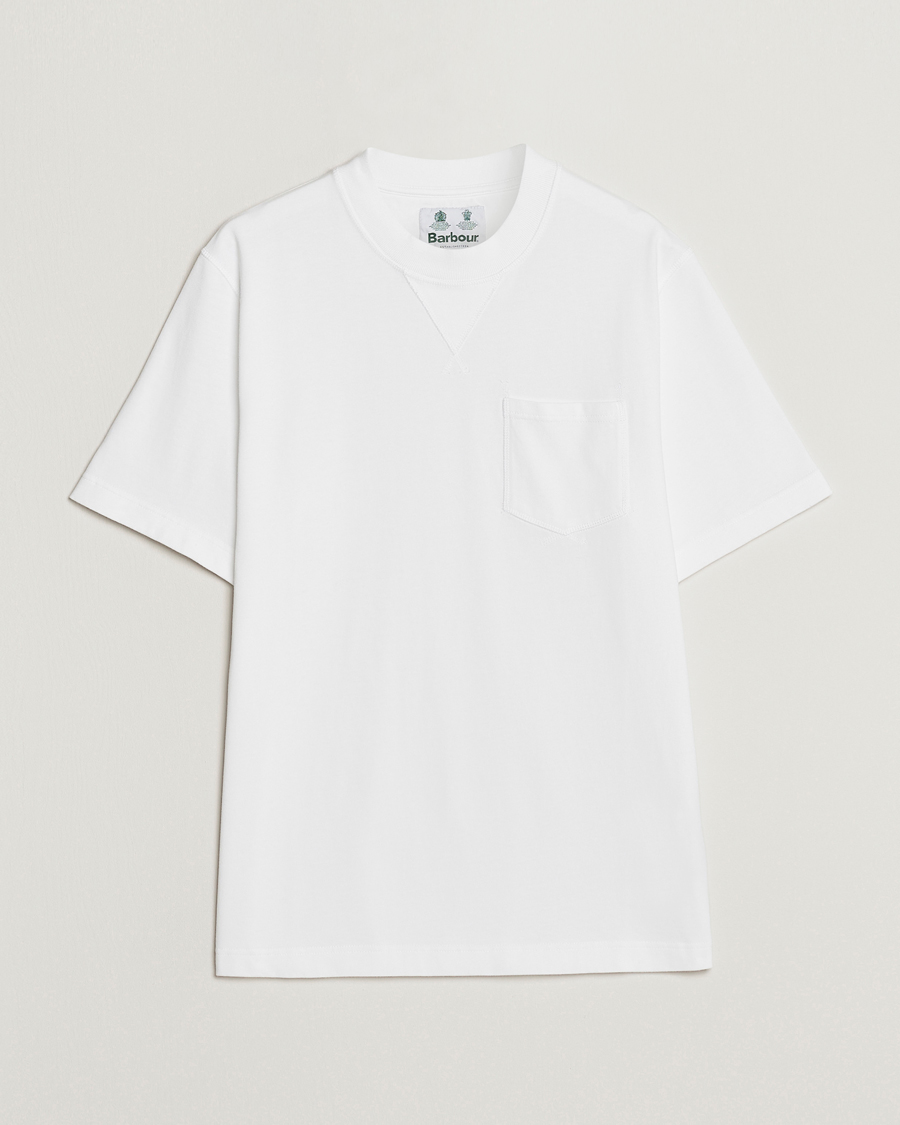 Mies | T-paidat | Barbour White Label | Williams Heavy Pocket T-Shirt White